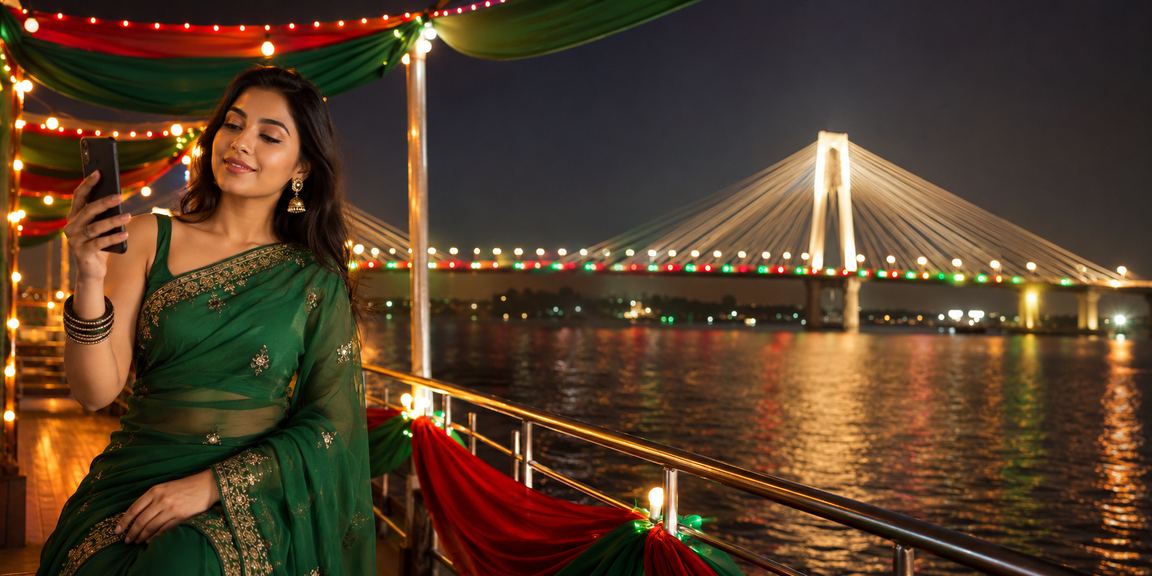A Woman in a Saree at Barisal Enjoying betin Rewards & Toss Predictions